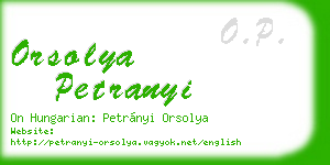 orsolya petranyi business card