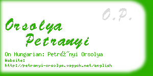 orsolya petranyi business card